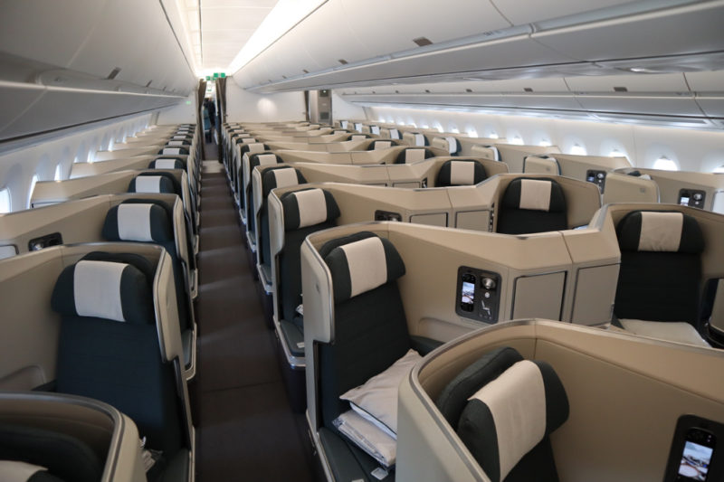 46 direct aisle access buess class on cathay new a350-1000