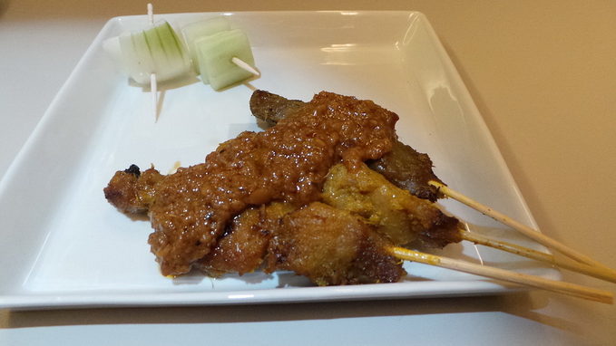 Singapore Airlines Business Class Satay