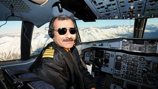 a man in a pilot's uniform