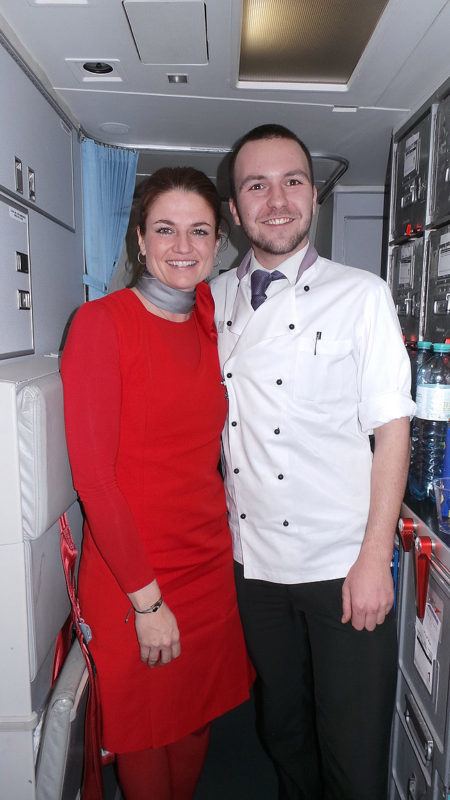 Austrian Airlines Cabin Crew and chef
