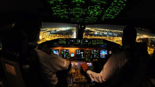 a group of pilots in a cockpit