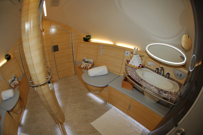 Emirates A380 First Class Shower and Spa