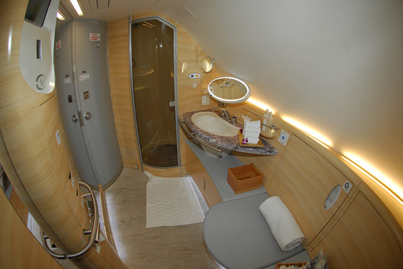 Emirates A380 First Class Shower and Spa
