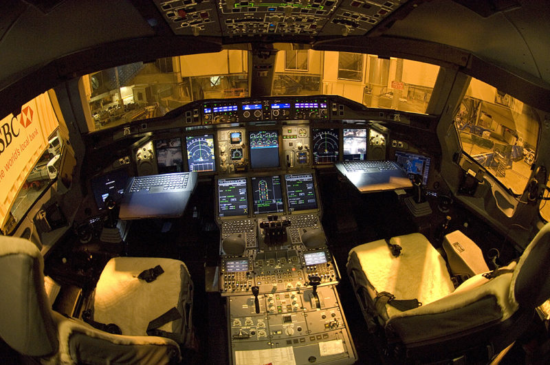 Emirates A380 Cockpit