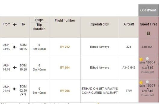 Etihad 50% off Miles Promotion