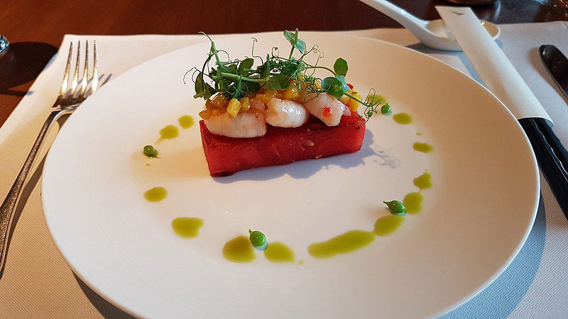 Prawn cocktail with watermelon