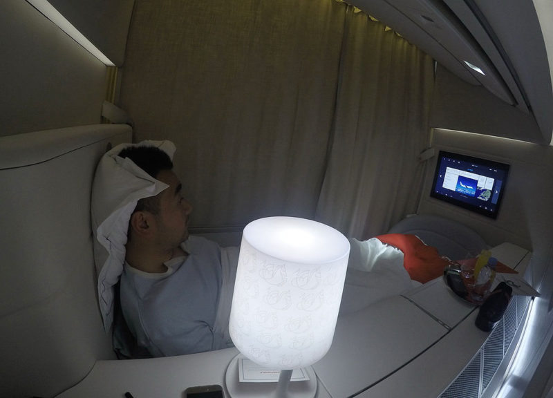 Air France La Premiere First Class bedding