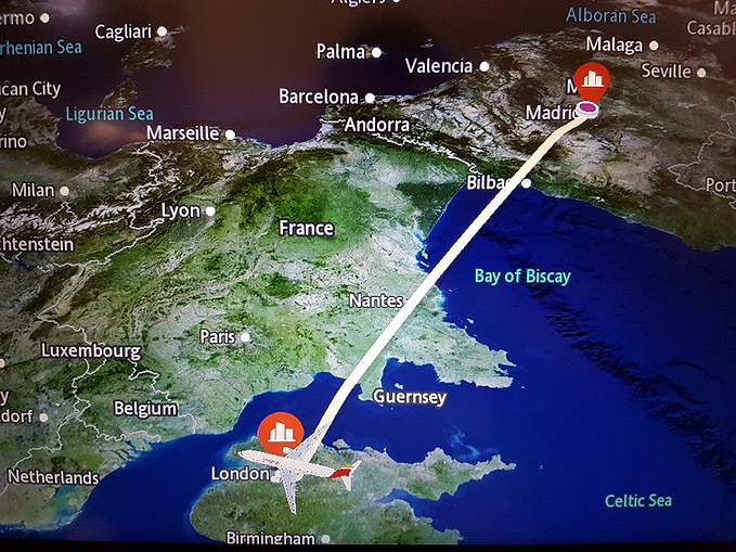 Iberia New Business Class A330-200 Flight Map