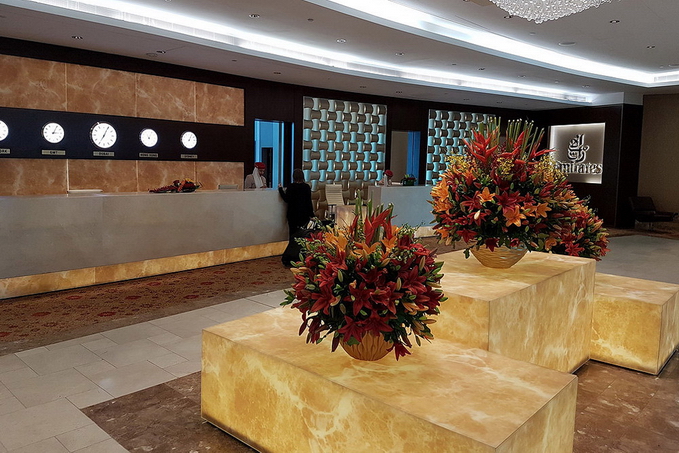 Entrance of Emirates First Class Lounge