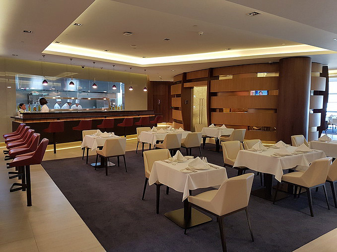 Etihad Abu Dhabi First Class Lounge Dining Area