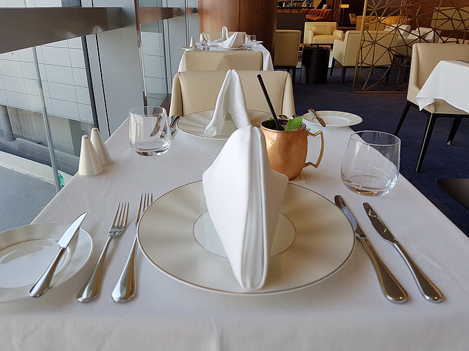 Etihad Abu Dhabi First Class Lounge Dining