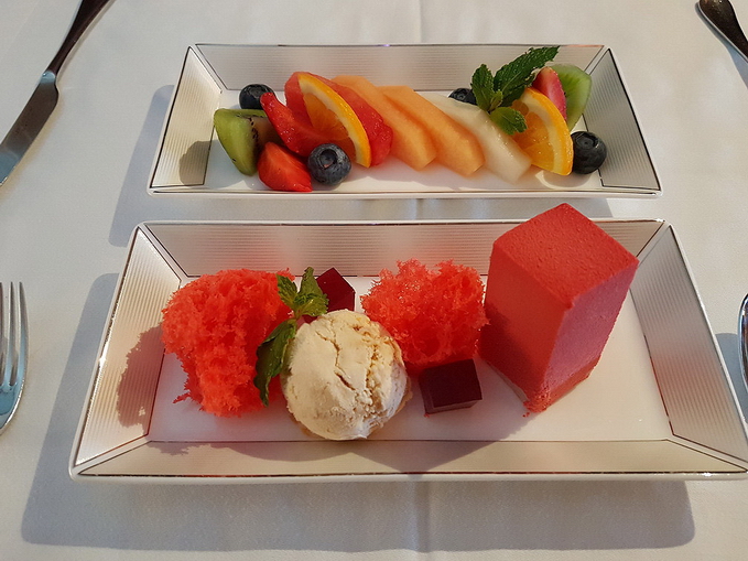 Etihad First Class Dining Dessert "Texture" inspired by El Bulli Restaurant