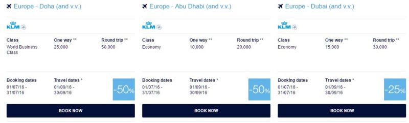 Air France/KLM Flying Blue 50% off Promo Awards