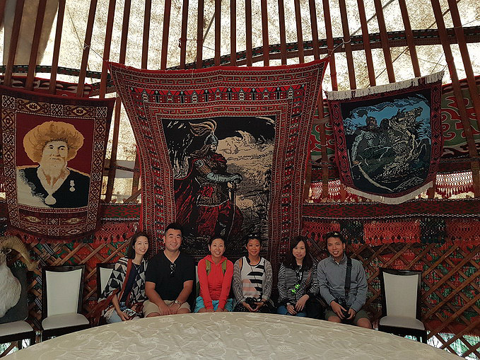 Inside a yurt at Ala Archa National Park