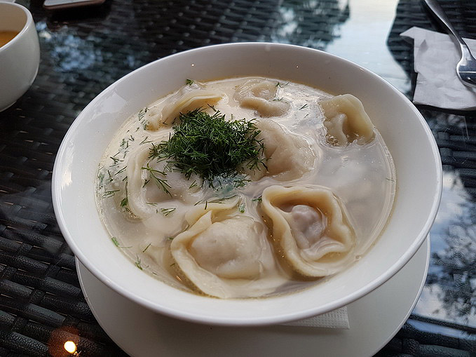 Russian Dumpling soup