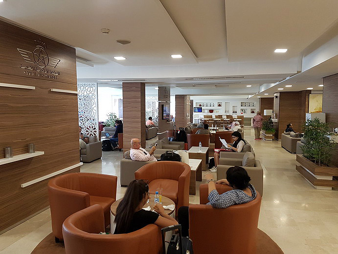 Royal Air Maroc Casablanca Lounge seating area