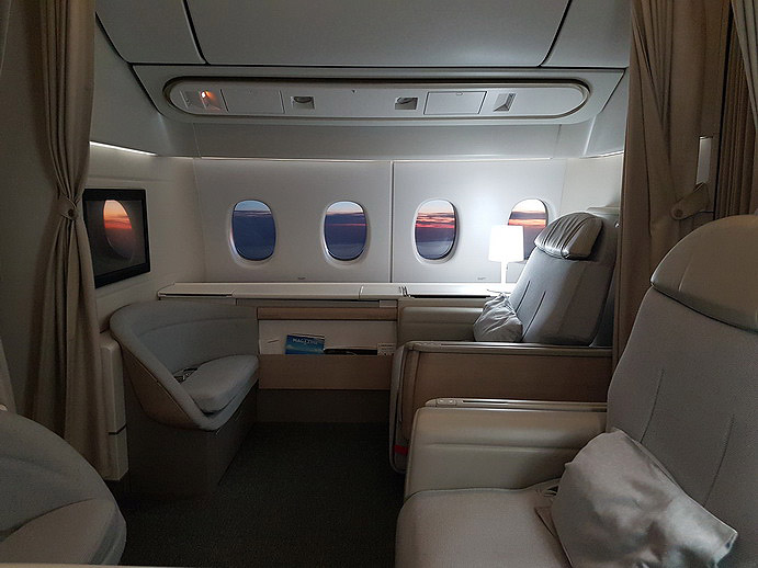 Air France First Class sitting