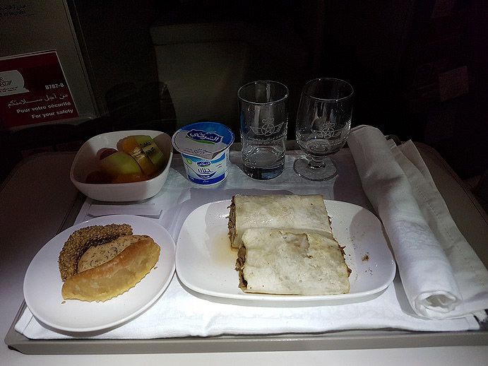 Royal Air Maroc Boeing 787 business class snack