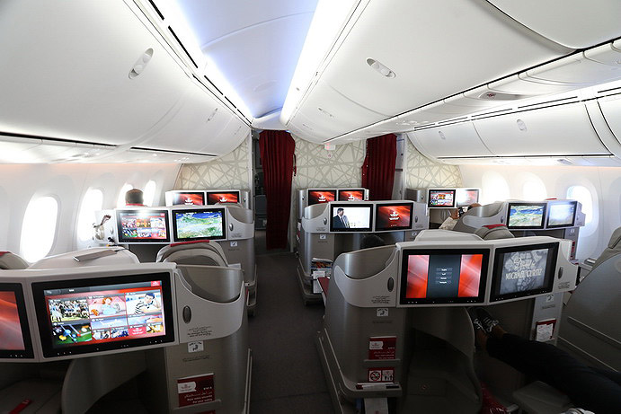 Royal Air Maroc Boeing 787 business class cabin