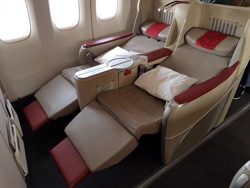 Royal Air Maroc B747-400 Business Class seat