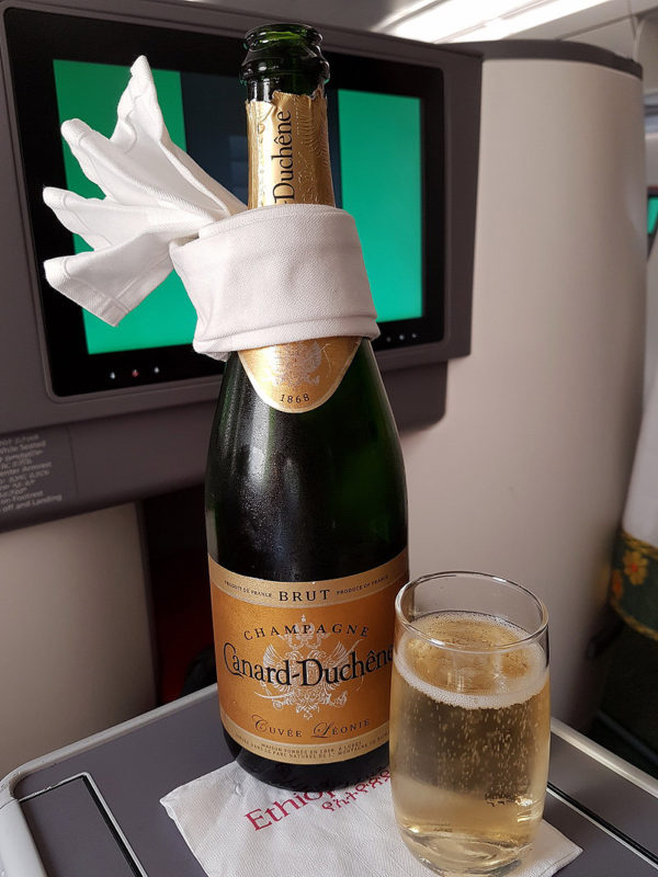 Ethiopian Airlines Business Class Champagne