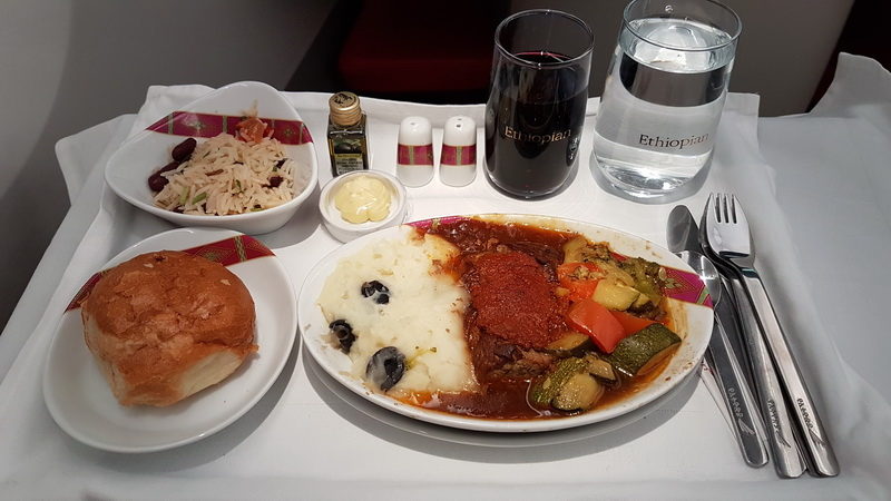 Ethiopian Airlines A350 Cloud Nine Business Class Food