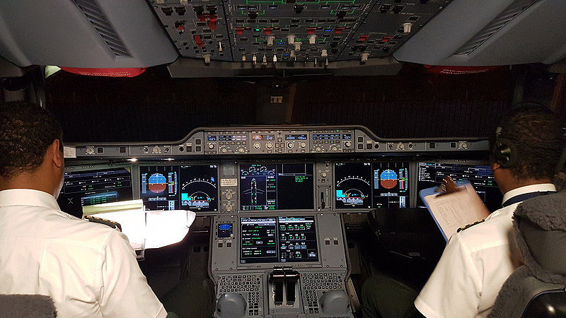 Ethiopian Airlines A350 cockpit