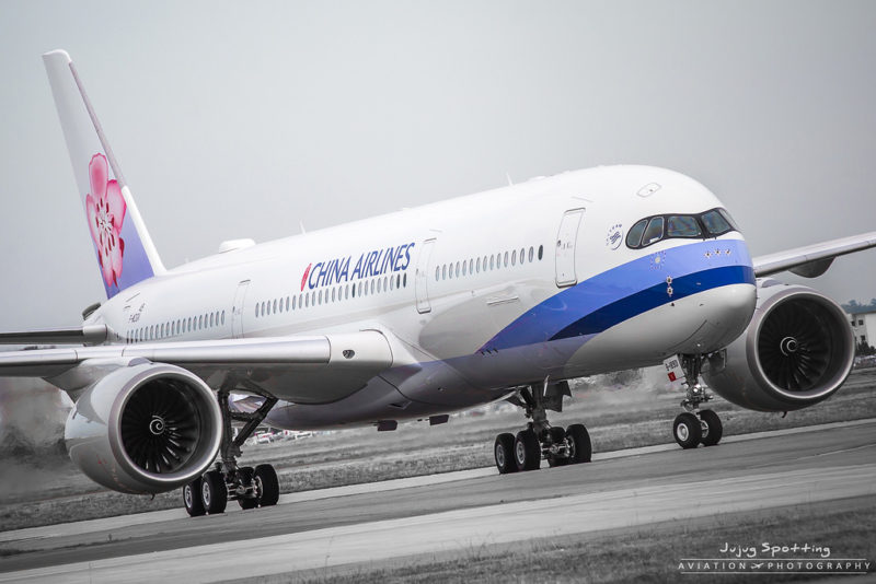 China Airlines A350-900. Photo by Jujug Spotting