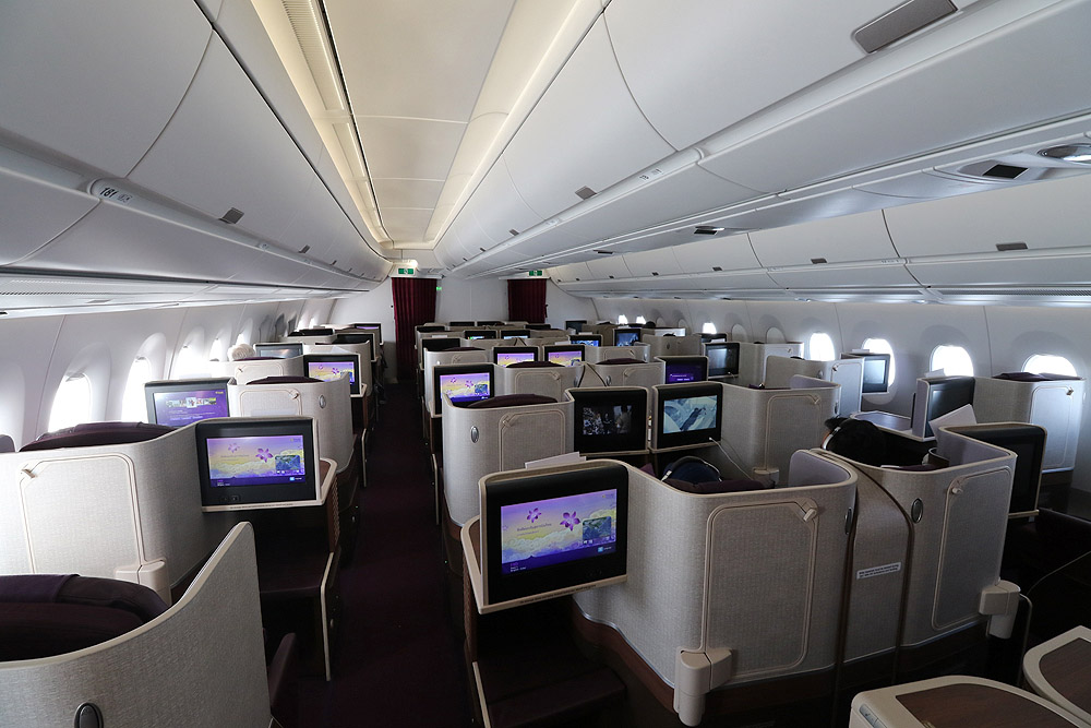 Review Brand New Thai Airways A350 Business Class Bangkok To Dubai Samchui Com