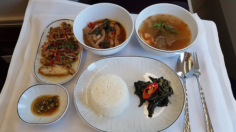 Thai Airways A350 Business Class Meal