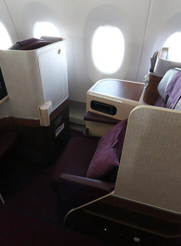 a tv on the side of a plane