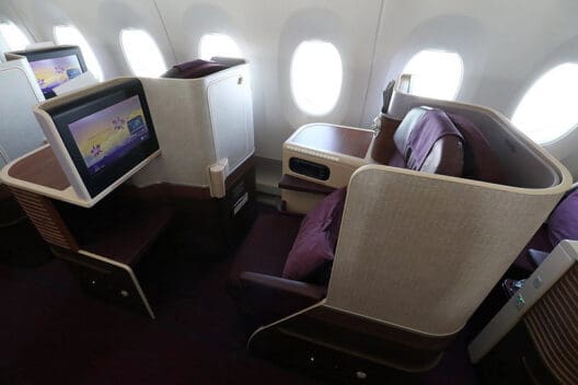 a tv on the side of a plane