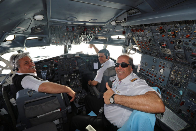 Iran Aseman - Cockpit visit of B727
