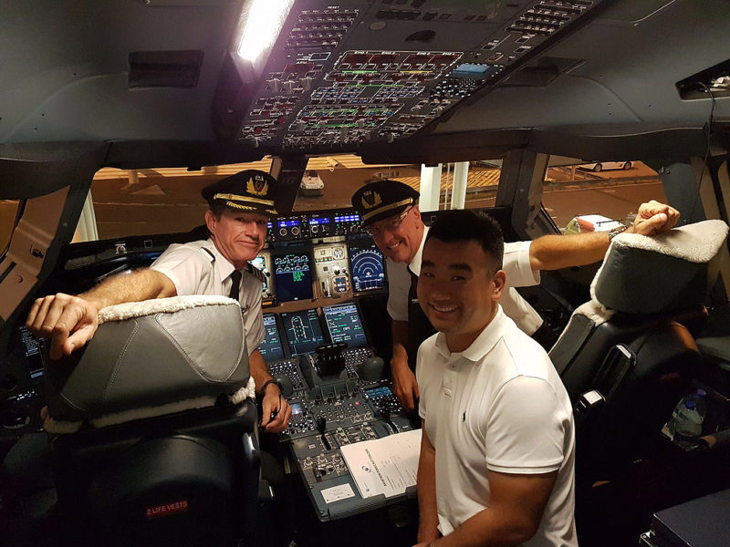 Qantas A380 Cockpit visit