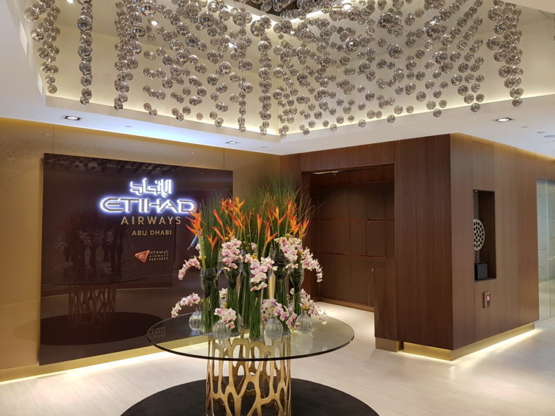 Entrance of Etihad Airways First Class Lounge & Spa