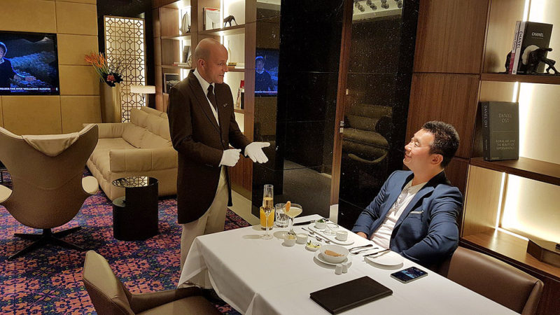 Etihad Airways The Residence Lounge butler service