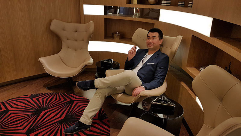 Etihad First Class Cigar Lounge