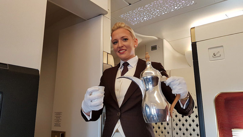 Etihad Airways Arabic Coffee welcome