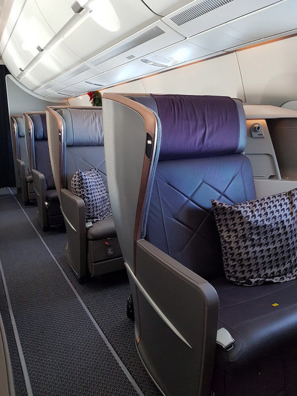 Current Singapore Airlines A350 Long Haul Business Class Seat