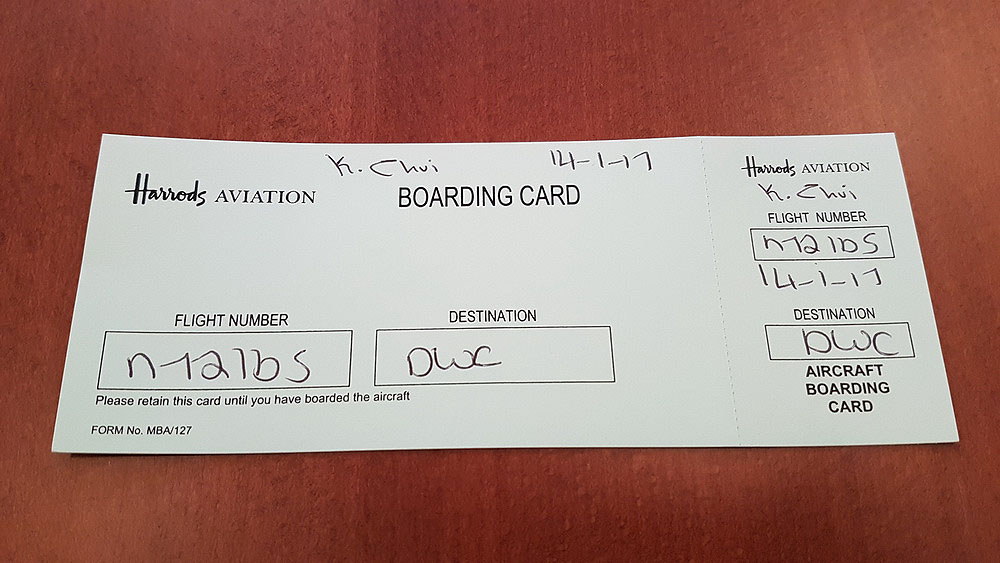 a boarding pass on a table