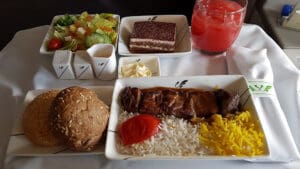 a plate of food on a table