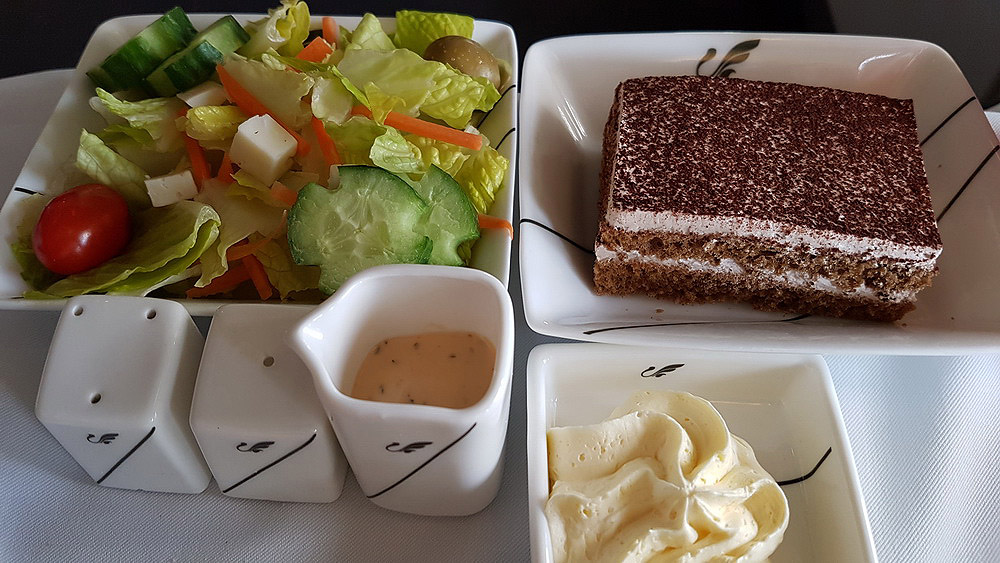 Mahan Air Business Class Lunch