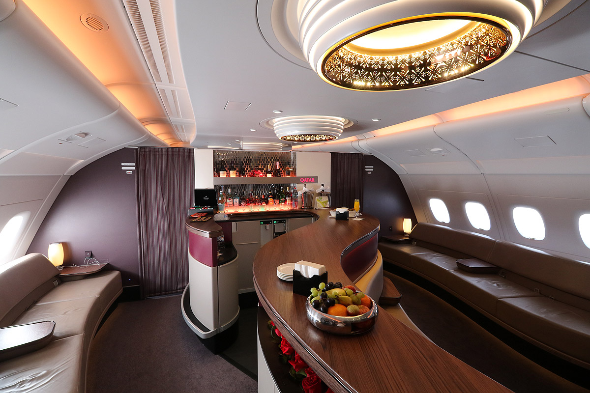 Review Qatar Airways Business Class A380 Doha To London 8157