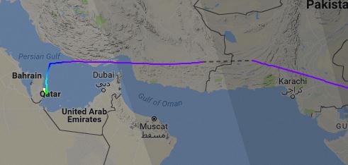 Qatar Airways flight to SE Asia Routing