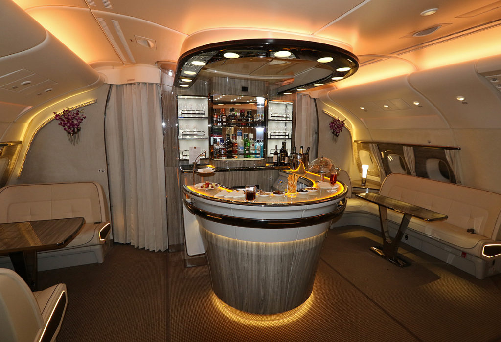 The new Emirates A380 Onboard Lounge