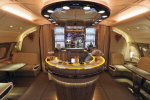 The new Emirates A380 Onboard Lounge