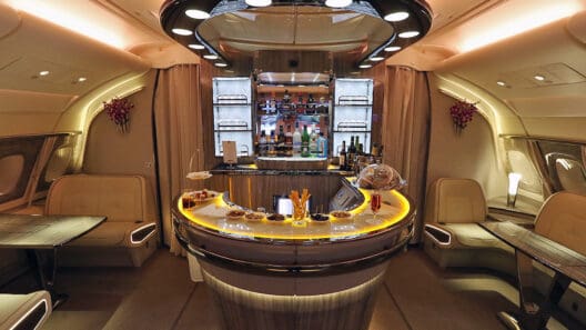 The new Emirates A380 Onboard Lounge