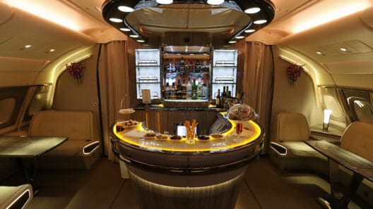 The new Emirates A380 Onboard Lounge