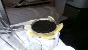 Caviar on Lufthansa First Class