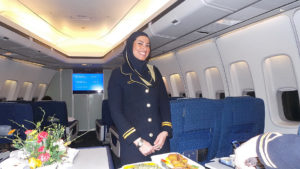 Iran Air Homa Class in-flight dining